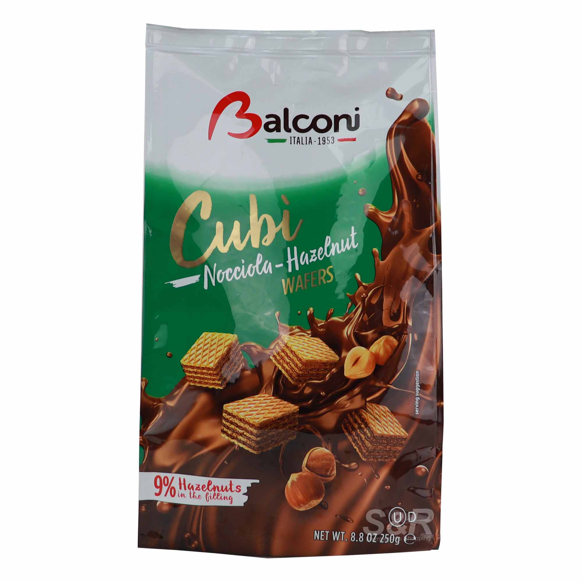 Balconi Cubi Hazelnut Wafers 250g Balconi Cubi Hazelnut Wafers 250g
